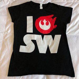 🧿 3 for $33 🧿 I Heart Star Wars Graphic Tee Womens S Black